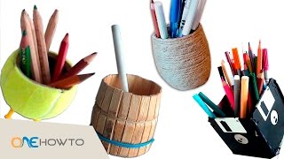 4 DIY Pencil Holders  Crafts with Waste Material [upl. by Aineg]