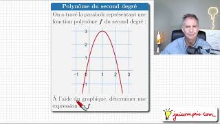 Polynôme du second degré • Trouver f avec la parabole • Forme canonique • Première spé maths [upl. by Nelle]