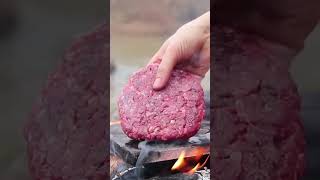 The Most Delicious Cheeseburger 🍔  StoneFried to Perfection in Nature [upl. by Tobe]