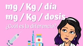 Calcular dosis mgKgdía y mgKgdosis  ¡Muy Fácil [upl. by Nyrmak]