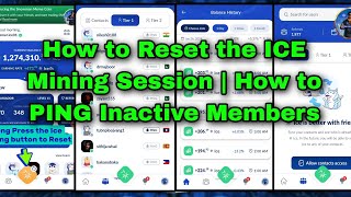 How to Reset the ICE Mining Session  How to PING Inactive Members in Ice Network [upl. by Pulling]