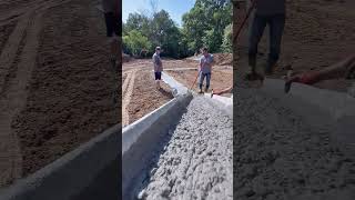 Frost footing pours are kind of fun😍 construction concrete shorts [upl. by Abdulla225]