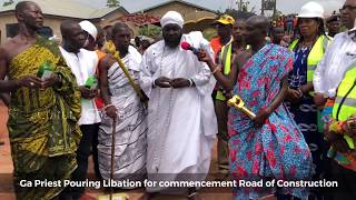 Ga Chief Priest Pouring Libations for the commencement of a New Road Interchange at Accra [upl. by Carbo377]