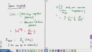 Lec 23 Solved problems on cohesive energy discussion of covalent metallic and hydrogen bonding [upl. by Gnaht991]