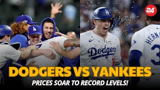 quotDodgers vs Yankees World Series Tickets Prices Soar to Record Levelsquot [upl. by Otcefrep]