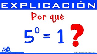 Potencia con exponente 0 es igual a 1  Explicación [upl. by Gnof]