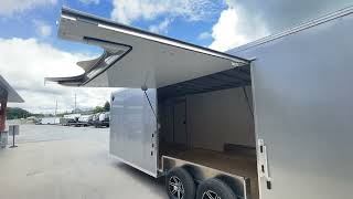 EZ Hauler 85x24 Aluminum Bullnose Enclosed Car Hauler Trailer 9990 GVW EZEC85X24CHIFDELUXE [upl. by Gwendolen]