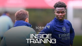 INSIDE TRAINING  Our Carabao Cup journey begins against Bolton at Emirates Stadium [upl. by Aala]