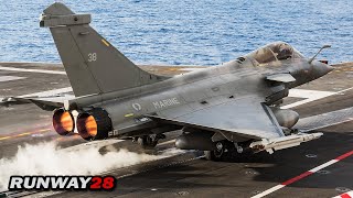 Rafale Marine Catapult Launch Aircraft Carrier Charles de Gaulle [upl. by Lerej818]