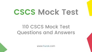 CSCS Mock Test 2023  110 Practice Questions amp Answers l CSCS Card Exam l Hurak huraklearning [upl. by Engen]