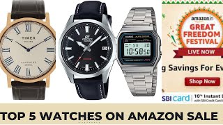 Top 5 Best Amazon Watches That Offer Unbeatable Value Casio Timex watches under 1000 to 5000 RS [upl. by Tarsus]