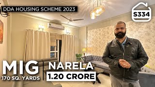 DDA MIG FLATS OF NARELA  Diwali Special Housing Scheme 2023 FCFS  BRS SHOW S334 [upl. by Nenney]