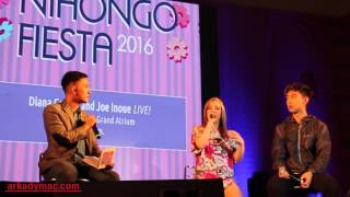 Diana Garnet and Joe Inoue Interview Nihongo Fiesta 2016 720 [upl. by Netsirt]