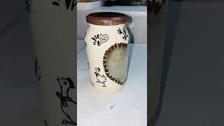 Jar decoration and painting from waste shorts shortsfeed diy youtubeshorts painting [upl. by Thissa]