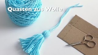 DIY Quasten aus Wolle herstellen ganz einfach [upl. by Atsuj315]