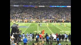 Aaron Rodgers Hail Mary vs Lions almost hit Stadium Ceiling In Stadium [upl. by Latoye]