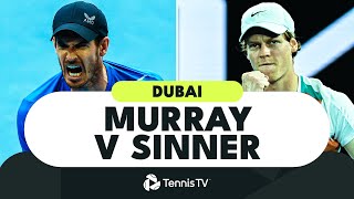 Andy Murray vs Jannik Sinner Duel  Dubai 2022 Highlights [upl. by Alien]