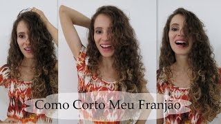 Como Corto Franjão no Meu Cabelo Cacheado por Stella Alves [upl. by Nnylekoorb]