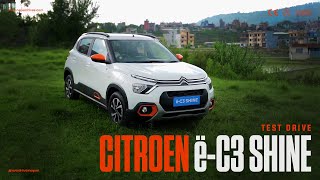 Citroen eC3 Shine Test Drive  Nepal Drives [upl. by Llerihs]