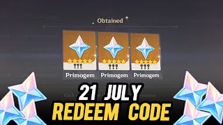 21 July New Redeem Code Genshin Impact 48 [upl. by Leveridge]