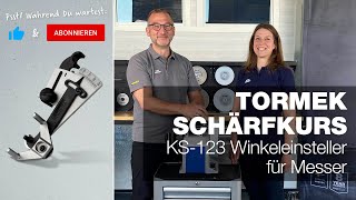 KS123 Winkeleinsteller für Messer  Teil 24  Tormek Live Schärfkurs [upl. by Brackely]