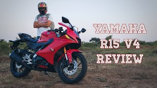 Yamaha R15 V4 Review  Everything We Ever Wanted 😍 [upl. by Tneciv]