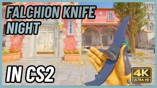 ★ CS2 Falchion Knife Night  CS2 Knife InGame Showcase 4K [upl. by Adelina629]