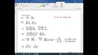 Mnożenie i dzielenie ułamków algebraicznych [upl. by Eatnohs]