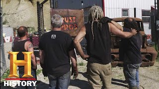 RUST VALLEY RESTORERS  Hanging the Rust Bros Sign [upl. by Iramat]