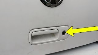 How to remove lock tumbler boot lock cylinder VW Golf Mk4 Lupo Seat Arosa Polo 6N2 in 6 steps [upl. by Enyt617]