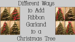 Different Ways to Add Ribbon Garland to a Christmas Tree [upl. by Xino]