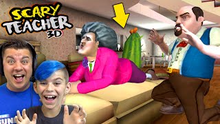 WE PUT WHAT WHERE More Pranks On Hello Neighbors Sister Scary Teacher 3D New Update [upl. by Kerns]