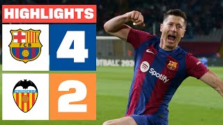 FC BARCELONA 4  2 VALENCIA CF  RESUMEN LALIGA EA SPORTS [upl. by Lucais]