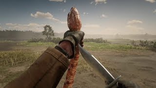 Red Dead Redemption 2  All Skinning Animations First Person  All Animals Skinned  Captured [upl. by Aleydis]