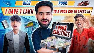 ₹ 100000 Challenge With Poor Boy  आज तो बहुत बड़ा चूना लग गया 😭 [upl. by Ahsinej]