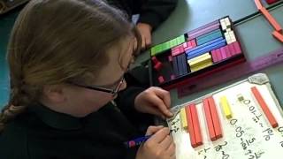 Year 4 and 5 children extending their work with fractions to include decimals and percentages [upl. by Nallij]