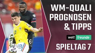 WMQualifikation Tipps 7 Spieltag ⚽ Vorschau amp Qualifikation Prognose [upl. by Boarer]