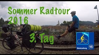 3 Tag Sommerradtour 2016  Unterwegs auf dem Rheinradweg [upl. by Moskow301]