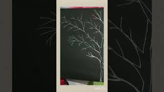 black chart paper decoration ideas ytshort schoolproject l very easy file cover page education [upl. by Griggs413]