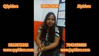 Urmila Kumari QSpiders JSpiders Delhi NCR Noida [upl. by Nelrsa]