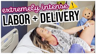 OFFICIAL BIRTH VLOG RAW  REAL LABOR  DELIVERY OF BABY NATURAL BIRTH BriannaK [upl. by Ardnuaed]