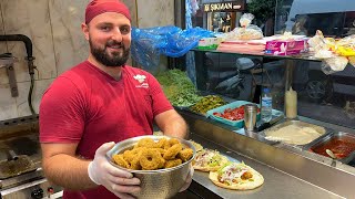 FALAFEL SANDWICH WRAPS  Delicious Middle Eastern Vegetarian Street Food In ISTANBUL [upl. by Willet567]