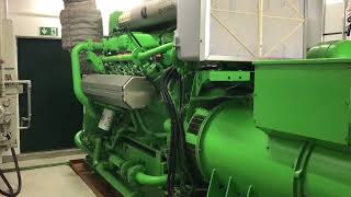 Jenbacher  General Electric V12 Gasmotor Startup [upl. by Suraved]