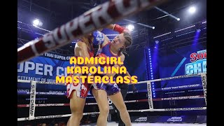 MMA fighter Admigirl Karoliina gives a masterful display at Muay Thai Super Champ [upl. by Zerline]