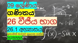 grade 9 maths261 අභ්‍යාසය 26 වීජීය භාග nuwana [upl. by Eissert]