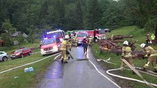 Grossbrand nach Blitzschlag am Gaisberg [upl. by Neelyak]