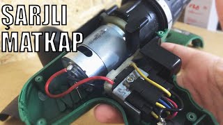 Şarjlı Matkabı Kablolu Yapmak  Elektrikle Çalıştırmak [upl. by Tohcnarf]