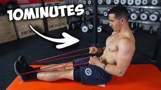 10 minutes pour se muscler à la maison  exercices élastiques super efficace [upl. by Efthim]