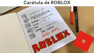 Carátula de ROBLOX para tus cuadernos [upl. by Nerrak]