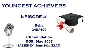 Congrats Neha for clearing CA Foundation in June 24 exam who passed 12th in Apr 2024 [upl. by Ellenuahs123]